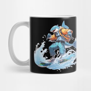 Anime Shark Surfer Bro Mug